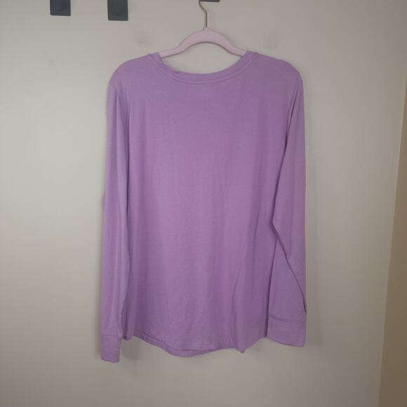 Universal Standard Long Sleeve Rex Tee in Purple Size 18/20 - Picture 5 of 9